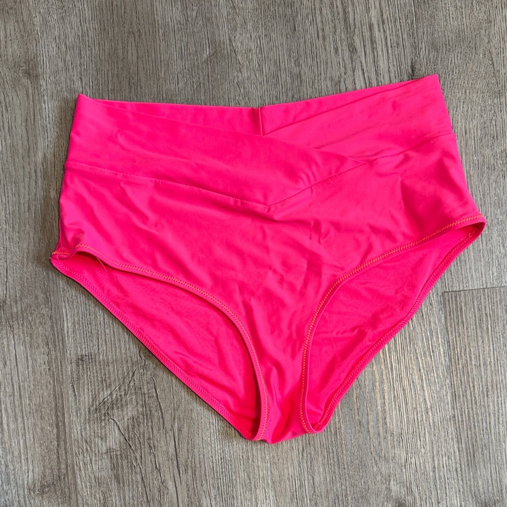 Aerie Women's Crossover High-Waisted Full Coverage Bikini Bottom